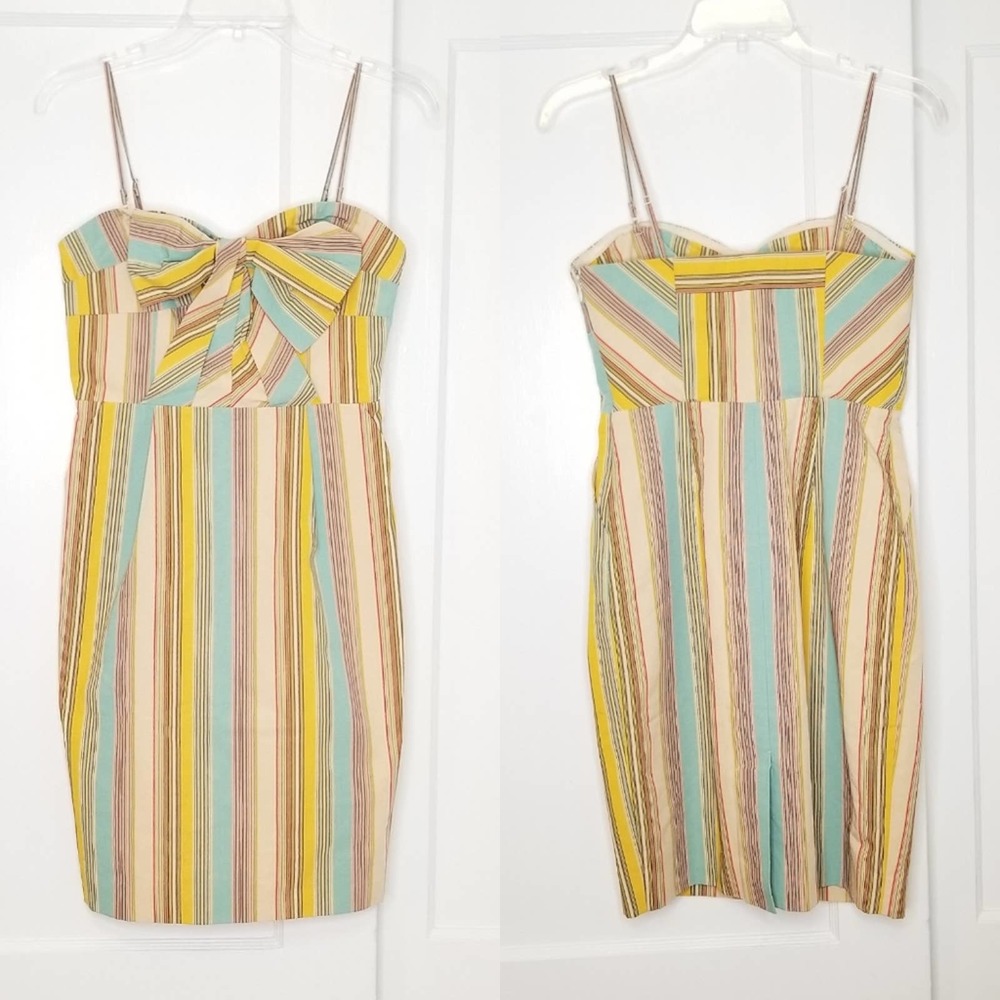 Anthropologie Moulinette Soeurs Straightaway Jacquard Bow Mini Dress